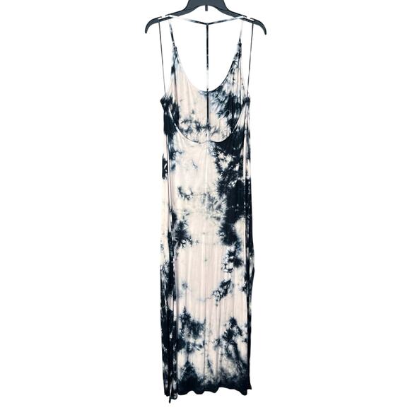 Topshop Tie-Dye Low Back Maxi Dress - Pink & Black - 12 - Picture 3 of 8